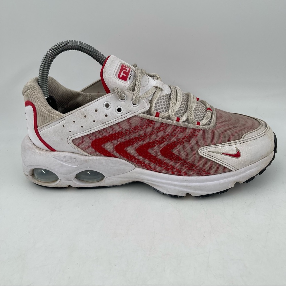 👞 Nike Big Kids-Size 6Y- Air Max TW Low Casual White Red Athletic Shoes Sneakers